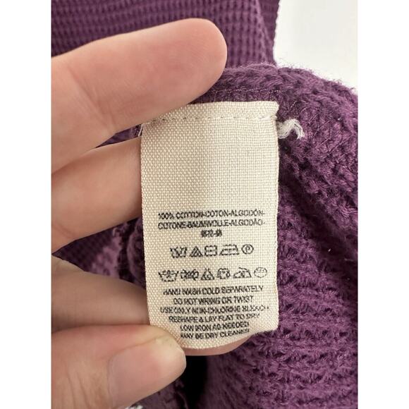 Free People Purple "Sunrise" Cold Shoulder Sweater Size Medium - Picture 6 of 7